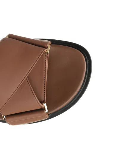 Marni Cross-strap Leather Sandals