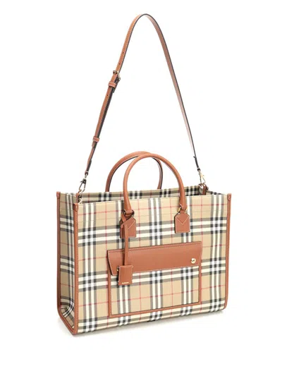 Burberry Freya Handbags Beige