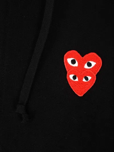 Comme Des Garçons Play Full Zip Sweatshirt Sweatshirts Black In Black