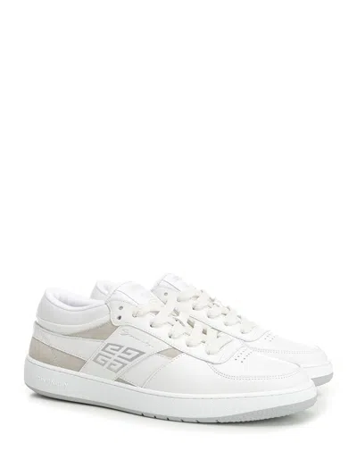 Givenchy G Move White Low Top Sneakers With Logo Detail On The Side In Leather Man