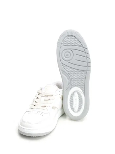Givenchy G Move White Low Top Sneakers With Logo Detail On The Side In Leather Man