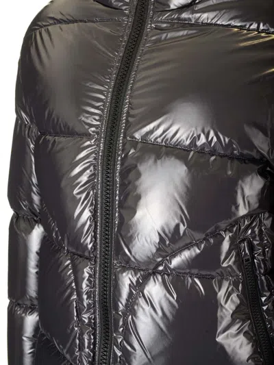 Herno Long-sleeved Down Jacket In Gray