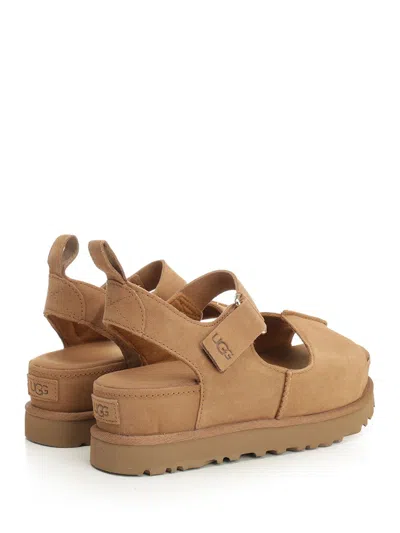 Ugg Goldenstar Hi Suede Sandals Chestnut In Neutral