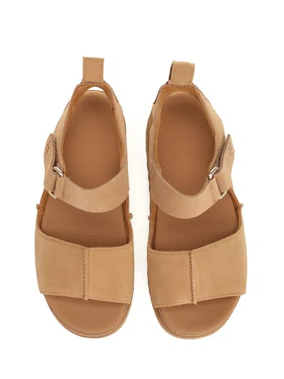 Ugg Goldenstar Hi Suede Sandals Chestnut In Neutral