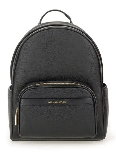 Michael Kors Bex Leather Backpack With Frontal Logo Patch