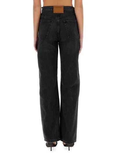 Alexander Wang T T By Alexander Wang Wide-leg Cut-out Denim Jeans In Blue