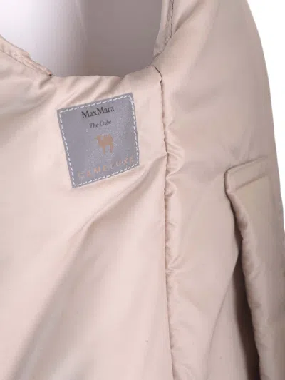 Max Mara The Cube Beige Gringo Down Jacket In Neutral