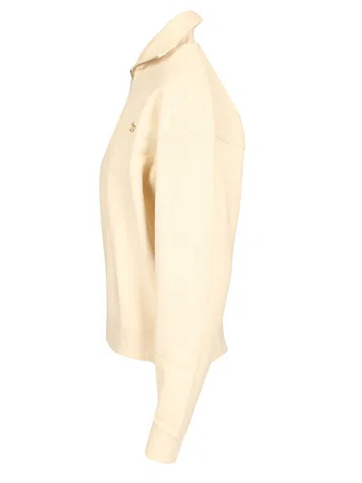 Maison Kitsuné Half Zip Sweatshirt Sweatshirts Beige