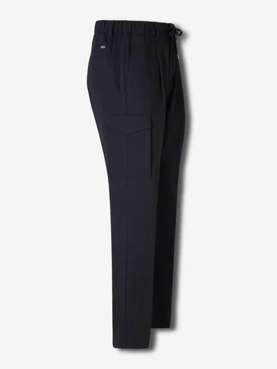 Herno Drawstring Cargo Trousers In Black