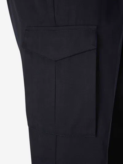 Herno Drawstring Cargo Trousers In Black