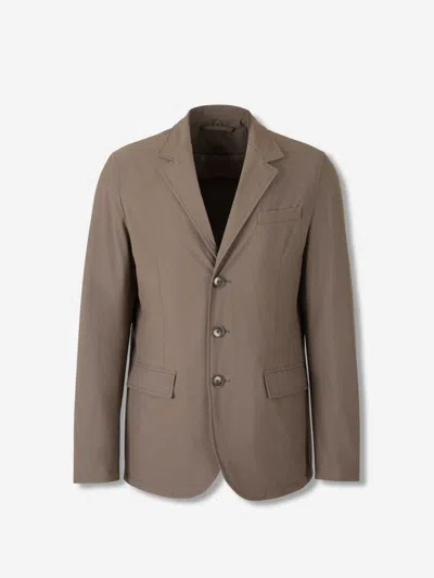 Herno Resort Blazer In Nylon Comfort Stretch In Brown