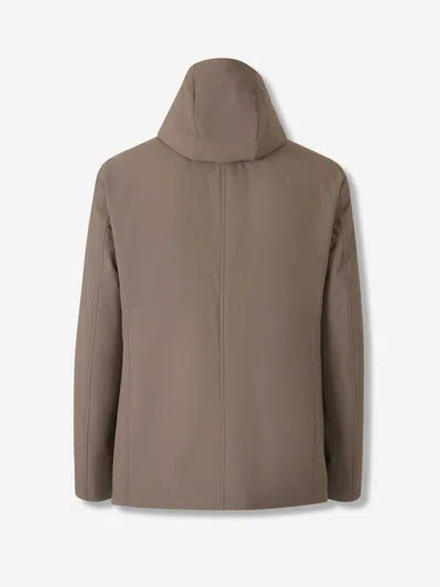Herno Resort Blazer In Nylon Comfort Stretch In Brown