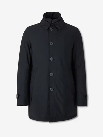 Herno Medium-length Structured Coat With Button-up Front
