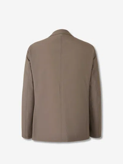 Herno Resort Blazer In Nylon Comfort Stretch In Brown