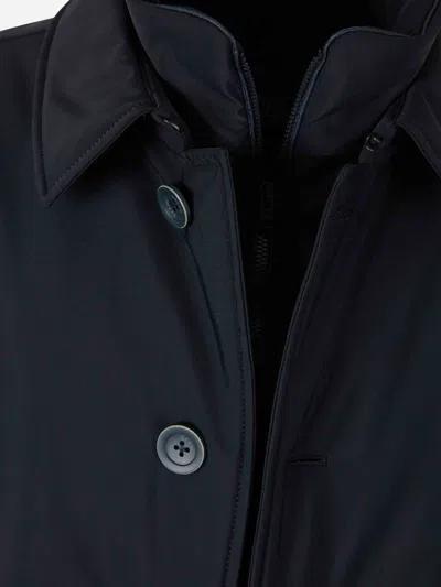 Herno Medium-length Structured Coat With Button-up Front