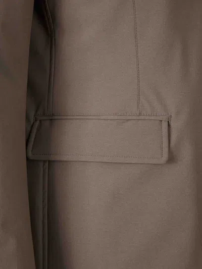 Herno Resort Blazer In Nylon Comfort Stretch In Brown