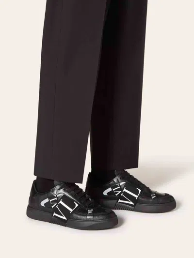 Valentino Garavani Vltn Ribbon Sneakers In Black