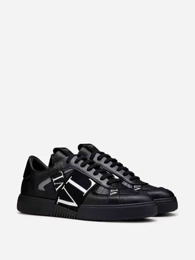 Valentino Garavani Vltn Ribbon Sneakers In Black