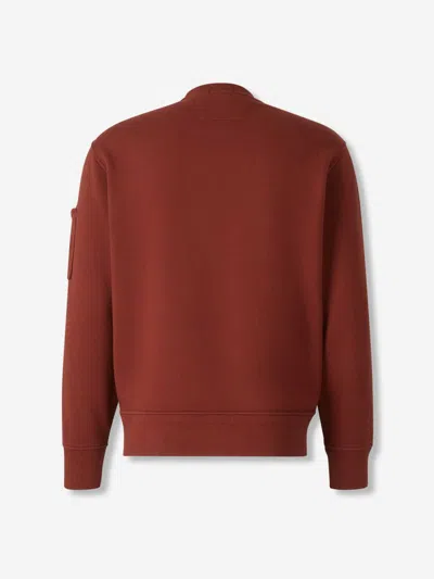 C.p. Company Cotton Fleece Sweatshirt In Red