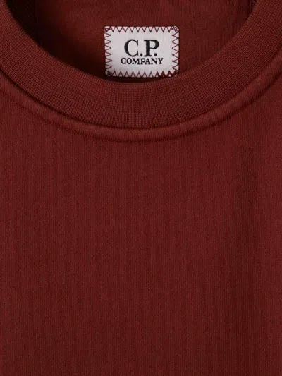 C.p. Company Cotton Fleece Sweatshirt In Red