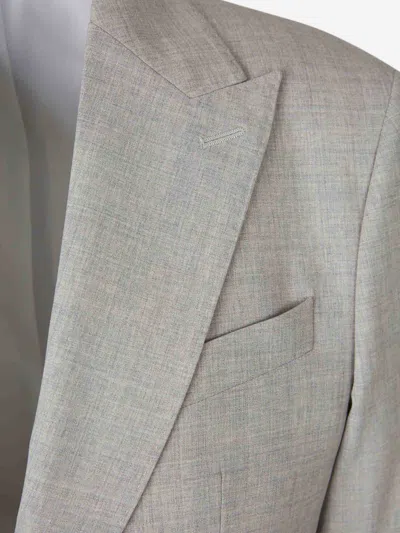 Dsquared2 Straight Wool Suit In Gray
