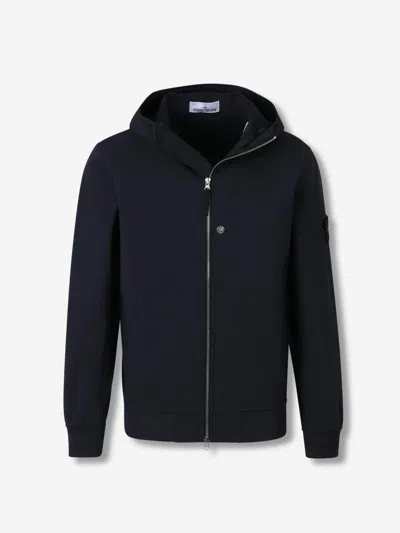 Stone Island Men Soft Shell-r Technology Logo Jacket In Blue