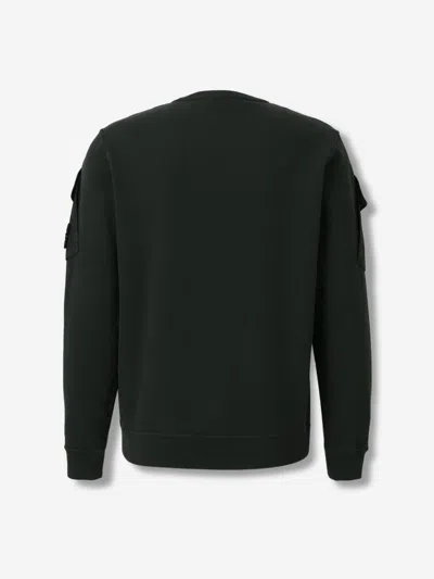 Stone Island Black Sweatshirt With Pockets And Compass Logo In Black