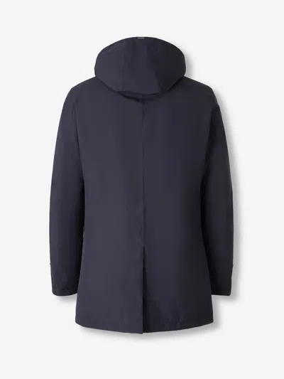 Herno Laminar Carcoat In 2 Layers Gore-tex In Blue