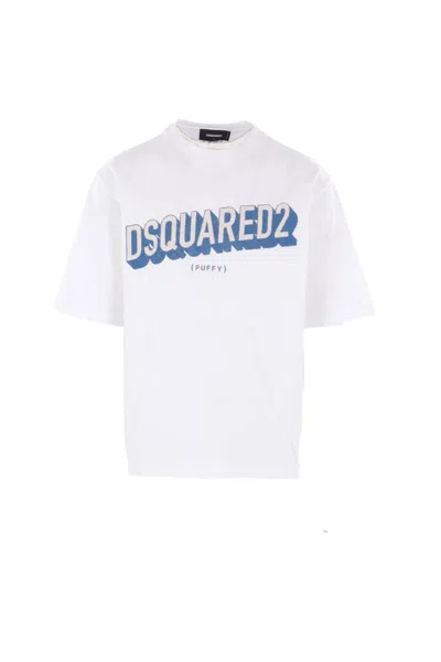 Dsquared2 Graphic Logo Oversized T-shirt In White