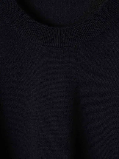Stone Island Lightweight Wool Crew Neck Pullover In Black