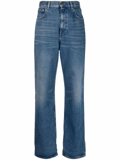 Golden Goose Kim Wide-leg Jeans Clothing In Blue