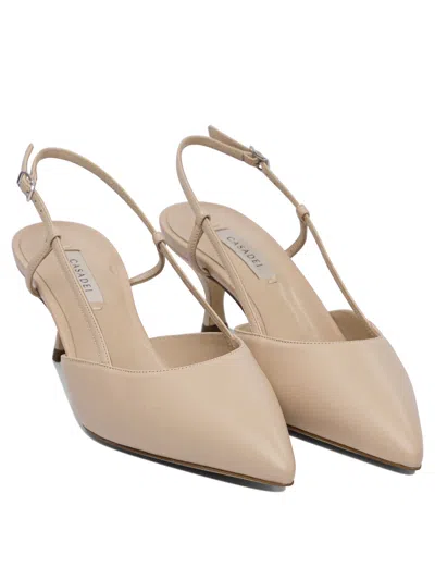 Casadei Beige Heeled Shoes With Pointed Toe