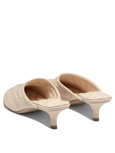 Burberry Baby Quilted Napa Equestrian Mules In Neutral