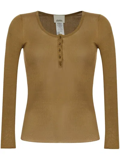 Isabel Marant Lamylic Long Sleeve Cotton Top