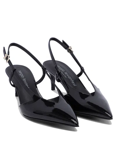 Sergio Levantesi 50mm Eva Slingback Pumps In Black