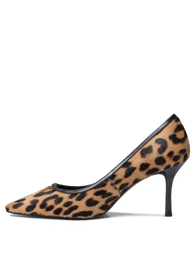 Tory Burch Double T Buckle Pumps 80mm Classic Leopard In Animal Print