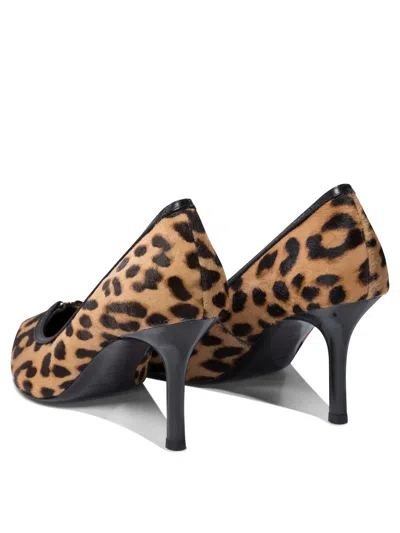 Tory Burch Double T Buckle Pumps 80mm Classic Leopard In Animal Print