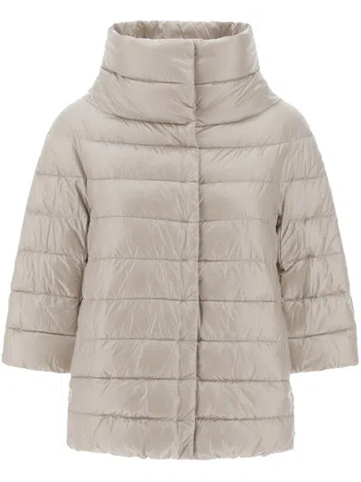 Herno Aminta Nude Hooded Jacket In Neutral