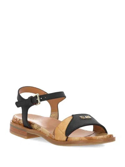 Alviero Martini Beige Black Heeled Sandal