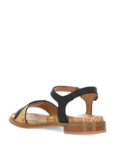 Alviero Martini Beige Black Heeled Sandal