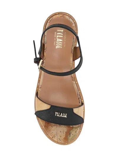 Alviero Martini Beige Black Heeled Sandal