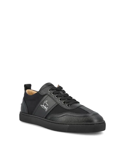 Christian Louboutin Retero Full-grain Leather-trimmed Canvas Sneakers