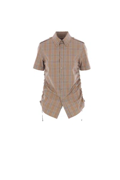 Burberry Slim-fit Check Cotton Shirt In Brown