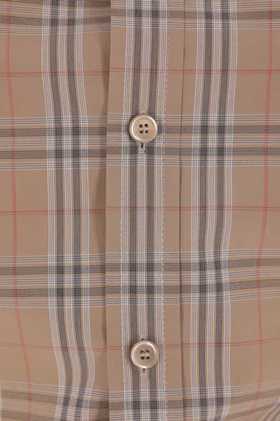 Burberry Slim-fit Check Cotton Shirt In Brown