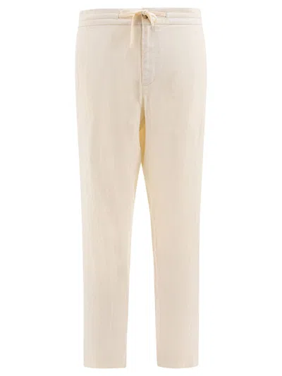 Vince Breathable Hemp Trousers With Practical Pockets In Neutral