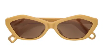 Jacquemus Geometric-frame Sunglasses In Neutral