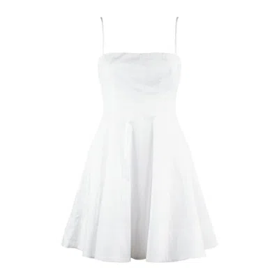 Staud Wylie Mini Dress In White In White