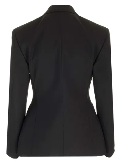 Balenciaga Single-breasted Wool Blazer In Black