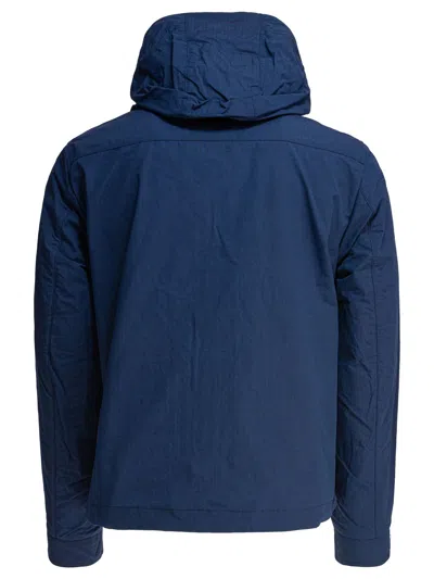 Manifattura Ceccarelli Navy Blazer Coat With Concealed Zip Collar