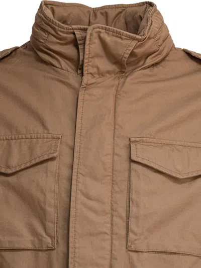Herno Field Jacket In Tigri In Brown